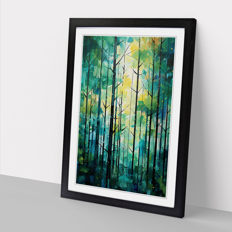 Forest Abstract No.4 Framed Print, Black Framed, 46cm H x 34cm W