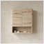 Armoire de salle de bain murale avec portes, tablette et compartiment de rangement ouvert pour une utilisation efficace de l'espace dans les salles de bain, les cuisines et les salles de lavage