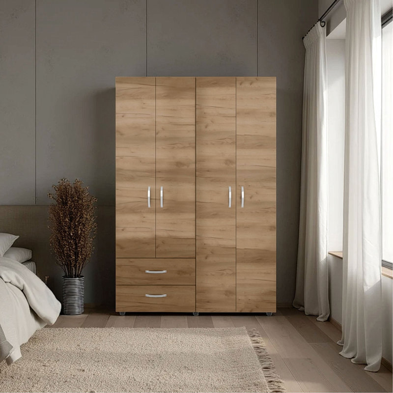 Armoire 2 portes avec tablette et tiroirs