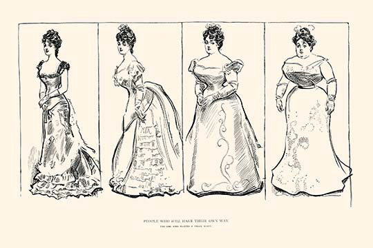 « people qui aura leur propre direction » par charles dana gibson, impression, H 44 po x l 66 po