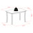 Cass Rectangular Dining Table with Tapered Legs in Brown Finish, 28.86" H x 29.23" W x 47.03" D