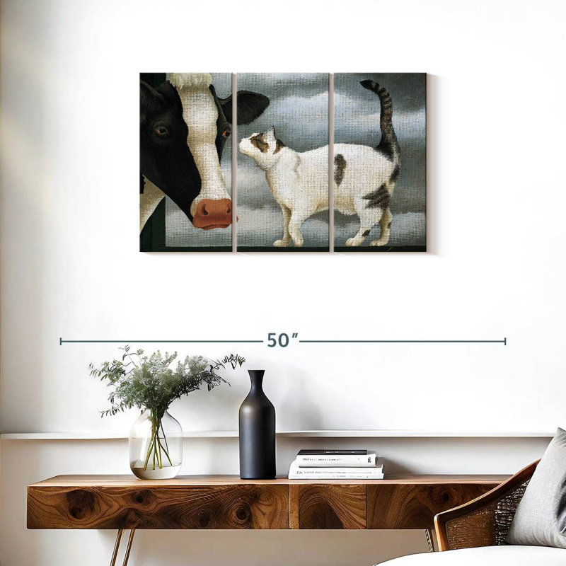 Cat And Cow, 20" H x 33" W