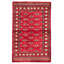 Tapis rouge foncé Malechi Peshawar Bokhara 3 pi 1 po x 4 pi 9 po