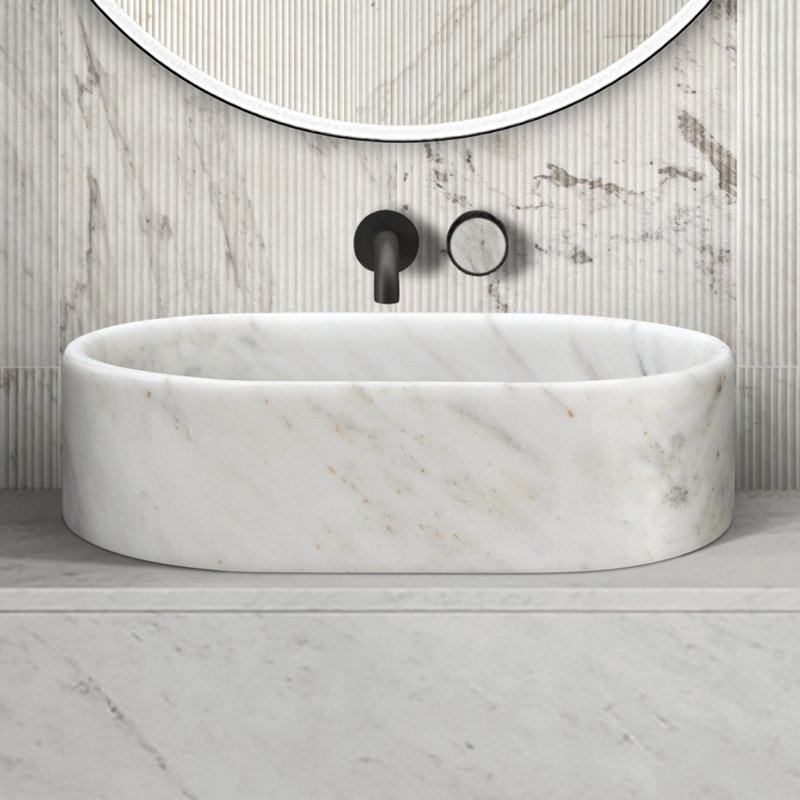 Oval Vessel Sink, Sink For Bathroom, Homes And Apartments, White