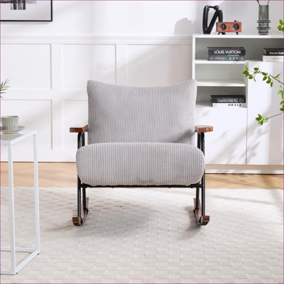 Fauteuil d'appoint moderne à bascule, siège confortable pour adultes en métal robuste