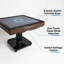 Table de mahjong pliable automatique ultra-mince avec roulettes