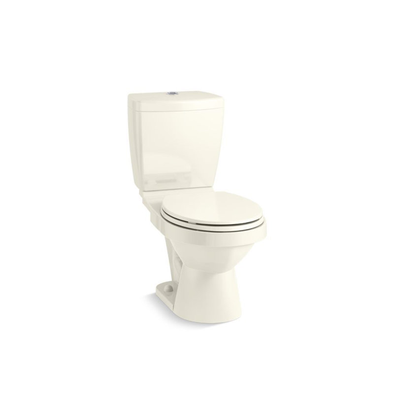 Toilette ronde 2 pièces à double chasse Karsten, Biscuit