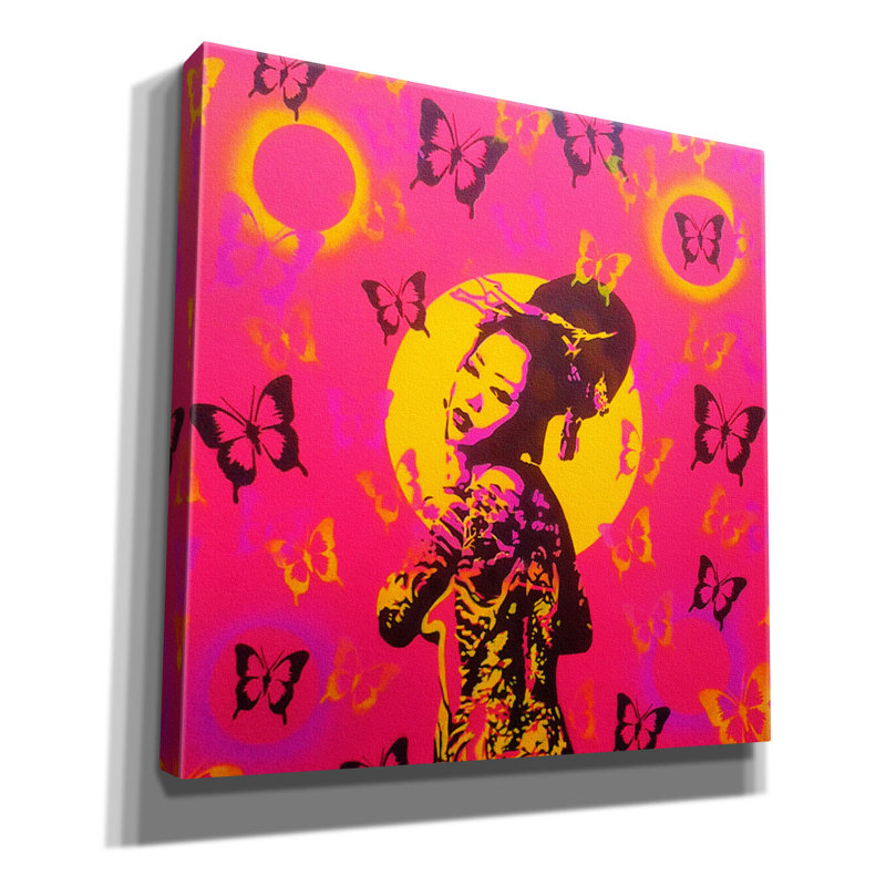 "Planète Asie" par Abstract Graffiti, H 12 po x l 12 po x P 0,75 po