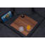Canapé d'angle modulaire en tissu chenille de 128 po de largeur avec méridienne, porte-gobelets et ports de recharge-2098766959