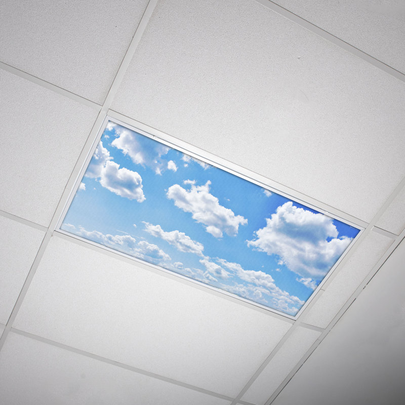 Octo Lights - Fluorescent Light Covers - Flexible Ceiling Light Diffuser Panels - Decorative Clouds - For Classrooms And Offices - 001