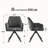 Modern Upholstered Swivel Dining Chair Set of 2, Accent Armchairs with Thick Cushion for Kitchen, Dining Room, Living Room-1735356395