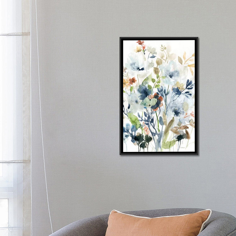 " Holland Spring Mix I " by Carol Robinson, 26" H x 18" W x 1.5" D, Black Framed Canvas, No Mat