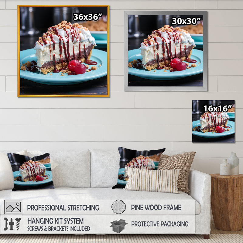 Chocolat Dessertschaos - Desserts, art mural, H 30 po x l 30 po x P 1,5 po