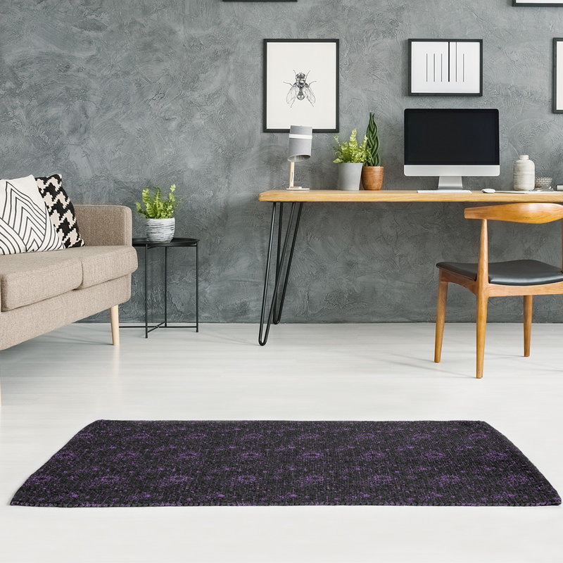 Tapis de zone noir/mauve astrologie, Rectangle 4 pi x 6 pi