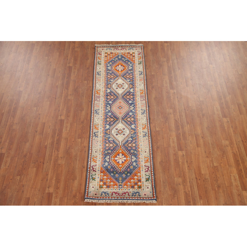 Tapis de couloir bleu 3x8