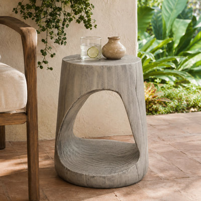 Tabouret latéral moderne sculptural avec base ouverte, pièce intérieure / extérieure