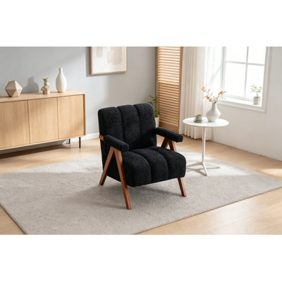 Chaise d'appoint avec pieds doux et pieds en bois robuste