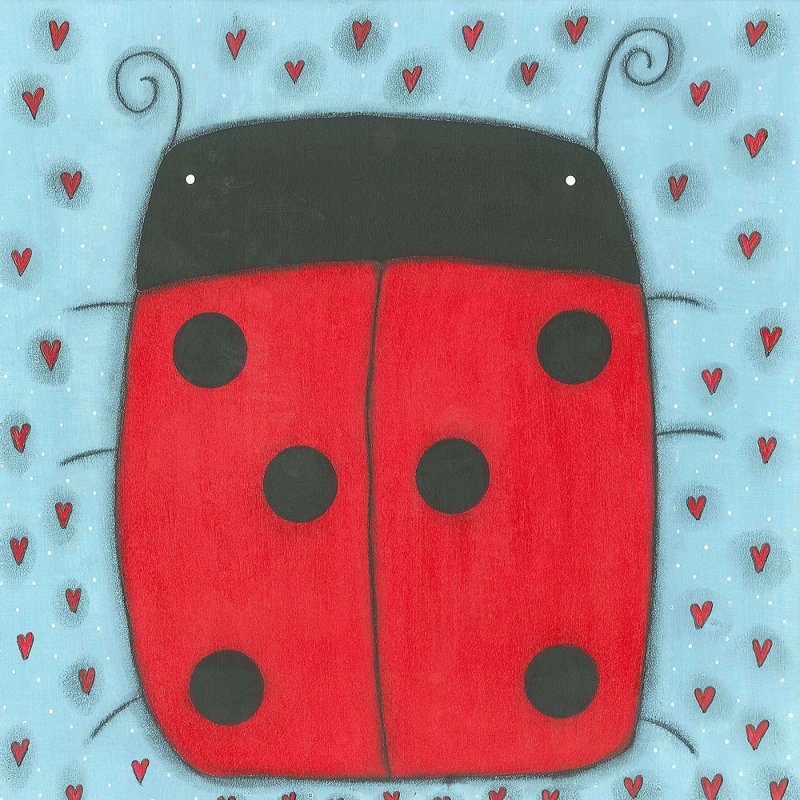 Ladybird by Marmont Hill - Wrapped Canvas Painting, 101cm H x 101cm W