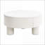 Ensemble de 2 tables basses gigognes en plastique blanc avec rangement pour le salon