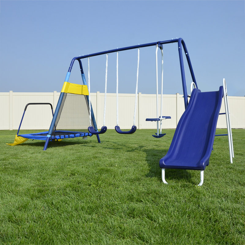 Almansor Trampoline/Slide and Swing Set