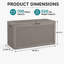 Grande boîte de rangement en résine verrouillable 100 gallons-129232186