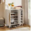 20 Pairs Shoe Storage Cabinet With 2 Doors And 8 Adjustable Shelves For Entryway