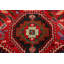Tapis décoratif en laine rouge/noir de conception unique 4 pi 1 po x 5 pi 8 po noué à la main Shiraz