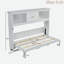 Lit escamotable avec station de charge, 2 armoires de rangement et 1 tiroir-974985249