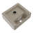 White Ceramic Rectangle Wall Mount Bathroom Sink, 13.6X11.6 Inch, Single Faucet Hole | Gift Idea