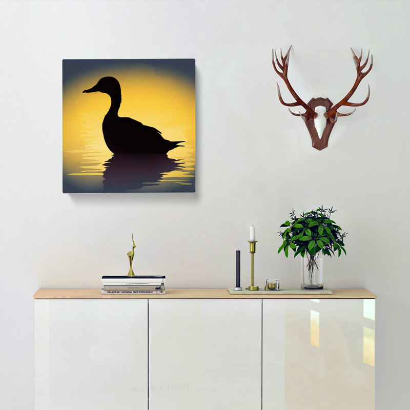 Duck Silhouette No.1 - Wrapped Canvas