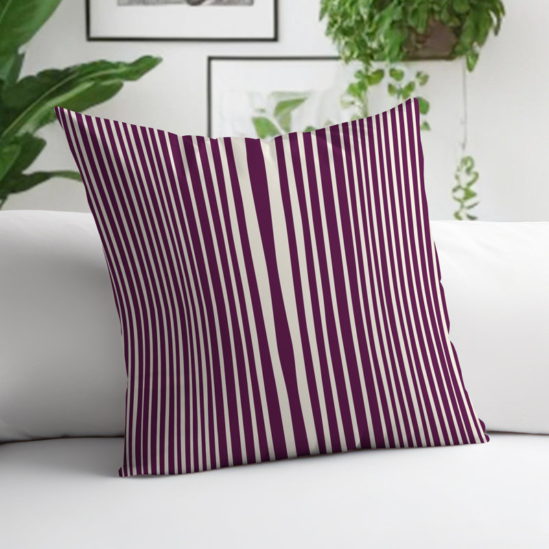 Michael Penny Ticking Square Pillow Cover & Insert, 19"H x 19"W