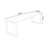 Brown Rectangular Sintered Stone + Solid Wood desk-650199497