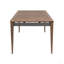 Orbit Outdoor Patio Dining Table In Weathered Eucalyptus Wood