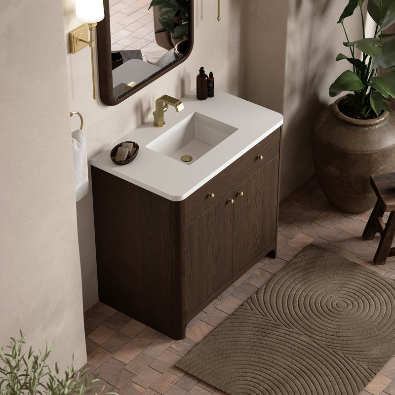 Gracyn 35.75'' Single Bathroom Vanity Base Only, Sable