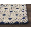 Tapis bleu marine / ivoire touffeté à la main Chism-27429668