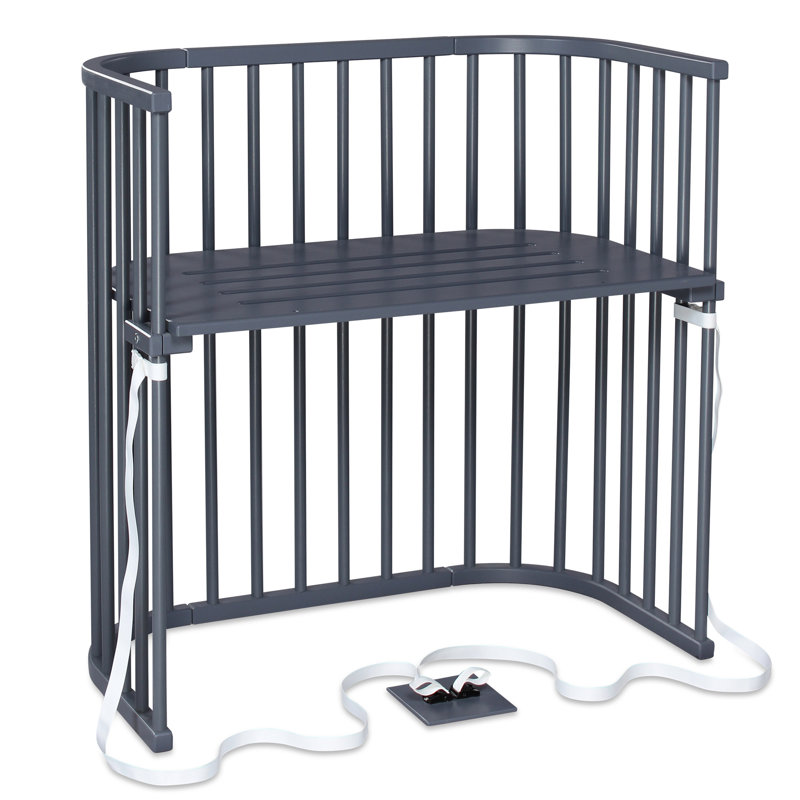 babybay Boxspring co-sleeper, Grey/Brown/Blue