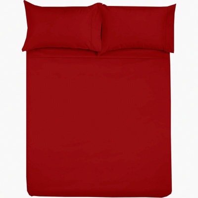 Burgundy Solid Microfiber RV Sheet Set - 30x75 Bunk Size | Motorhome Travel Trailer Campers Bedding | Fits 8 Inch Deep Mattress | Camping Sheets