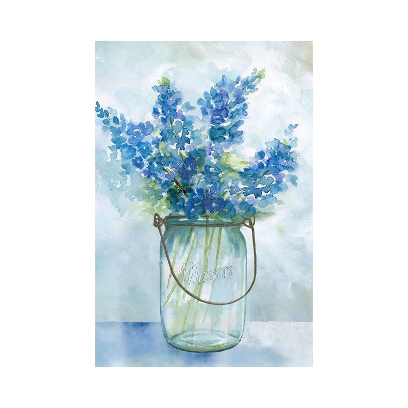 Blubonnets II By Nan - Wrapped Canvas Painting by Nan - Wrapped Canvas Painting, 45.72cm H x 30.48cm W x 1.91cm D