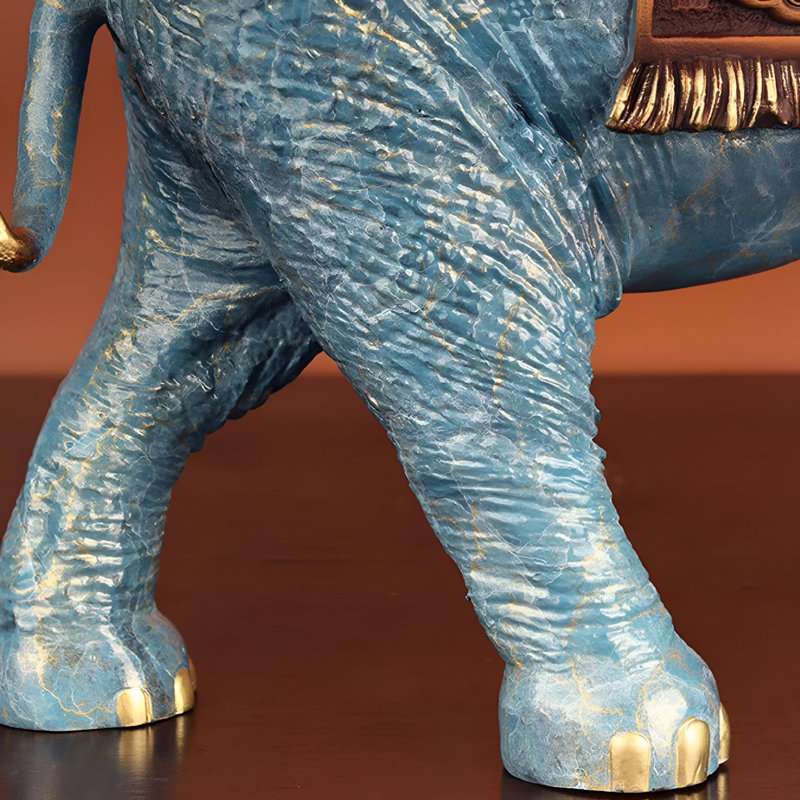 Éléphant traditionnel en laiton - Décoration d'inspiration asiatique intemporelle