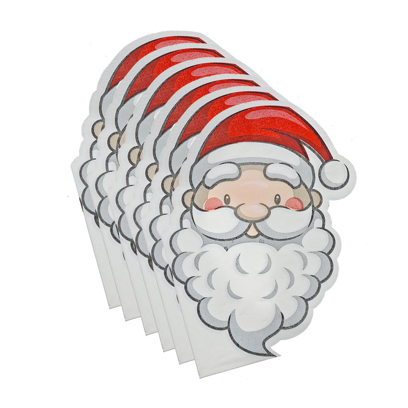 Ensemble de 12 serviettes de table 3 plis (Père Noël) - Ensemble de 6
