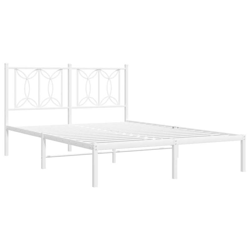 Gonzales Metal Bed, White, Double (4'6)