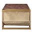 Table basse rétro avec porte-revues brun