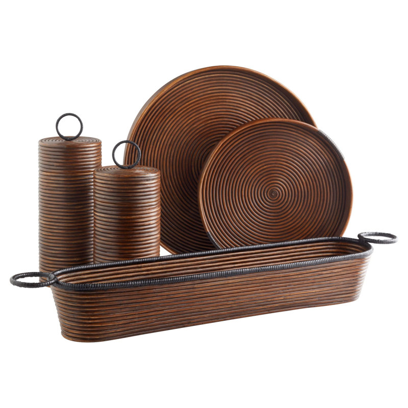 Papeete Wicker Jar, 19" H x 7" W x 7" D