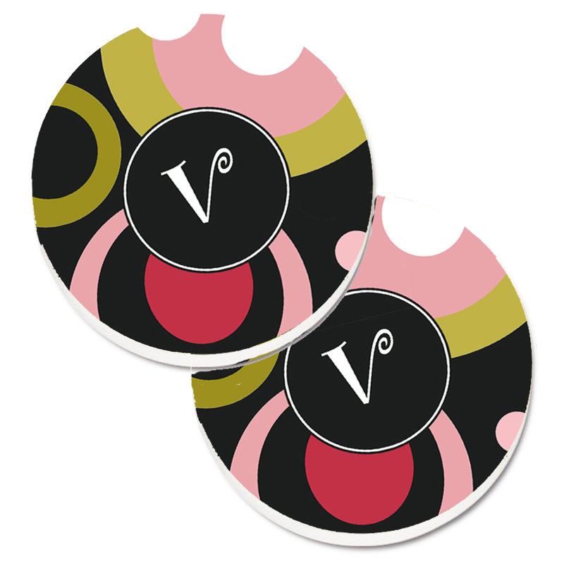 Sous-verre de voiture monogramme, Lime, V