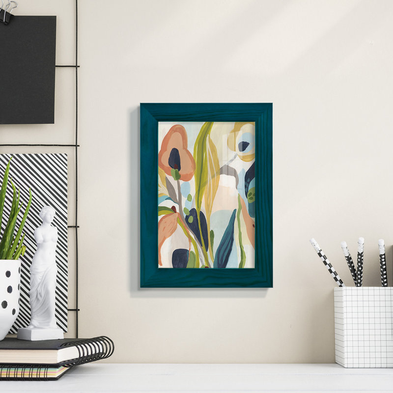 Jungle Jewels II, reproduction encadrée, H 8 po x l 6 po x P 1 po, Bleu