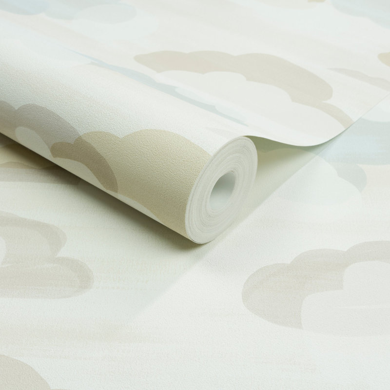 Little Dreamers Collection Clouds Wallpaper Roll, Beige