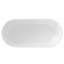 63" Freestanding Solid Surface Bathtub, Luxury Engineered Stone Resin Freestanding Soaking Bathtub With Overflow And Pop-Up Drain For Contemporary Bathroom, Glossy White