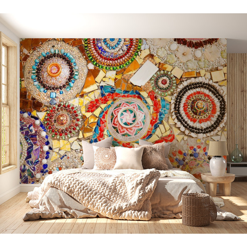 Murale mosaïque marocaine, L 110 po x l 157 po
