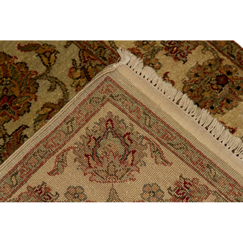 Tapis bleu et ivoire de haute qualité noué à la main