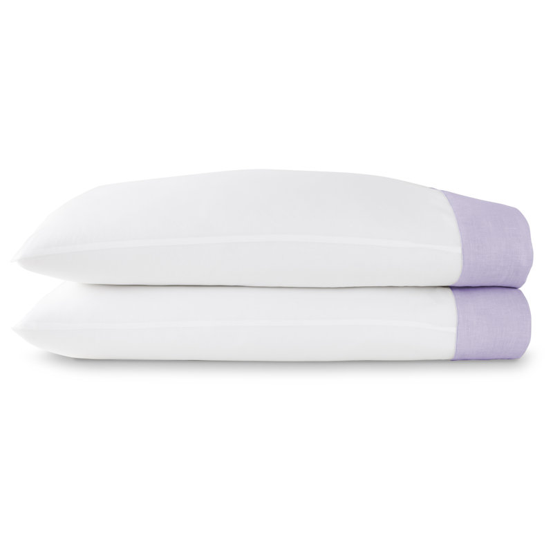 Mandalay Cuff 200 Thread Count 100% Cotton Pillowcase, Standard, Blush